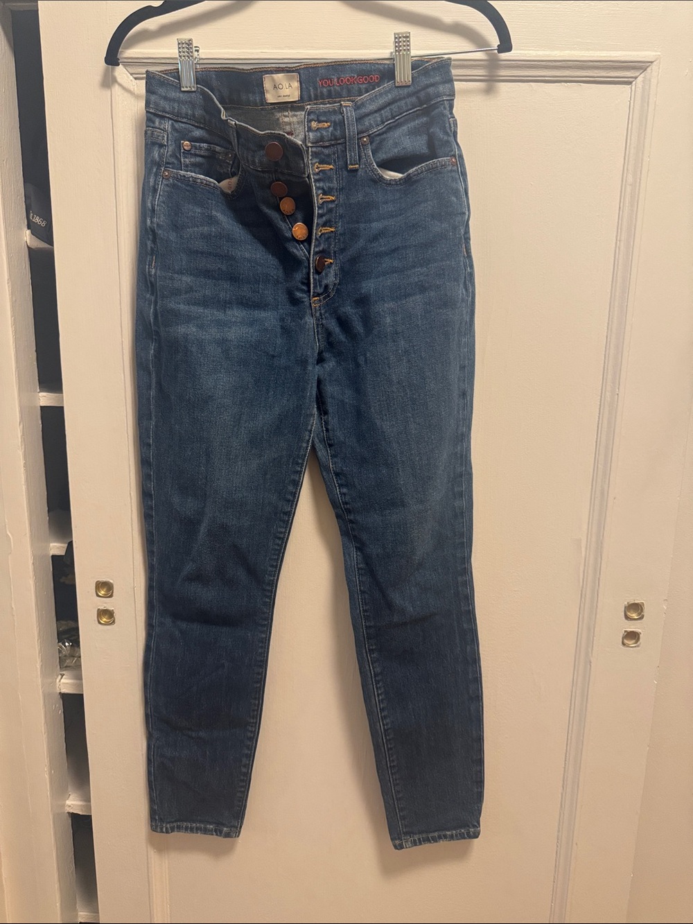Alice + Olivia High-Rise Skinny Jeans - Blue Denim